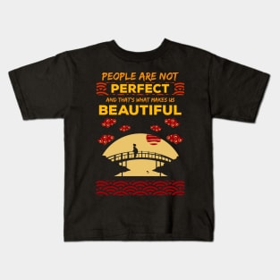 People are not perfect and thats what makes us beautiful recolor 9 Kids T-Shirt